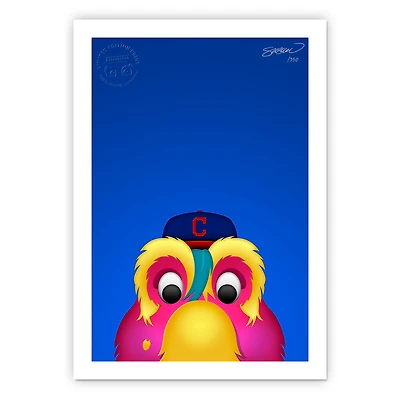 Cleveland Indians 14" x 20" Minimalist Slider Mascot Wall Art