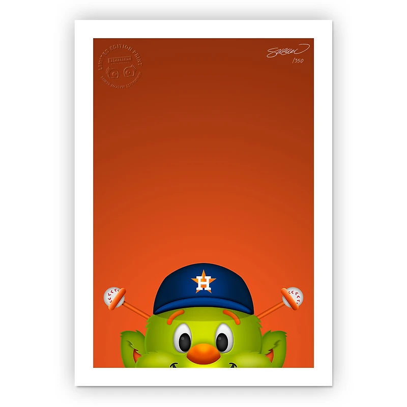 Houston Astros 14" x 20" Minimalist Orbit Mascot Wall Art