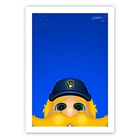 Milwaukee Brewers 14" x 20" Minimalist Bernie Brewer Mascot Wall Art
