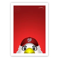 Washington Nationals 14" x 20" Minimalist Screech Mascot Wall Art