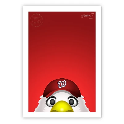 Washington Nationals 14" x 20" Minimalist Screech Mascot Wall Art