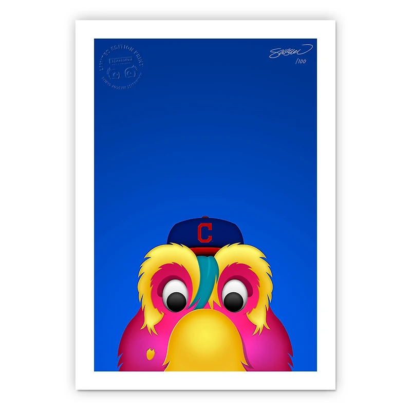 Cleveland Indians 24" x 32" Minimalist Cleveland Indians Mascot Wall Art