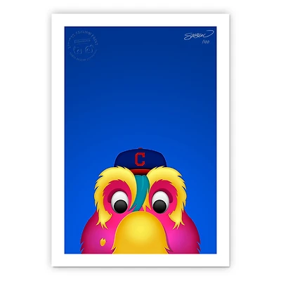 Cleveland Indians 24" x 32" Minimalist Cleveland Indians Mascot Wall Art