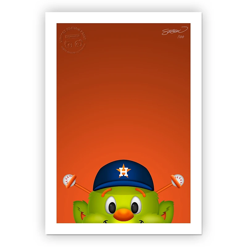 Houston Astros 24" x 32" Minimalist Houston Astros Mascot Wall Art