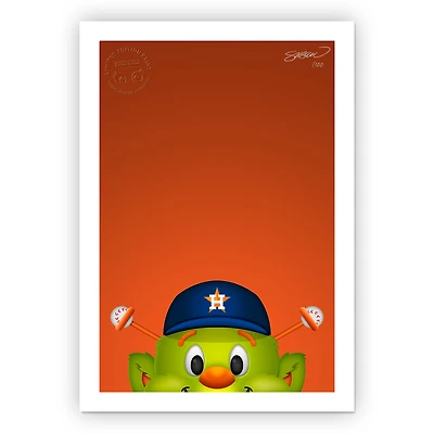 Houston Astros 24" x 32" Minimalist Houston Astros Mascot Wall Art