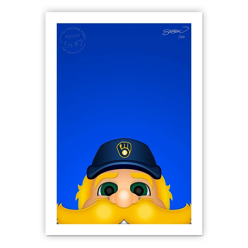 Milwaukee Brewers 24" x 32" Minimalist Milwaukee Brewers Mascot Wall Art