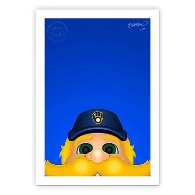 Milwaukee Brewers 24" x 32" Minimalist Milwaukee Brewers Mascot Wall Art