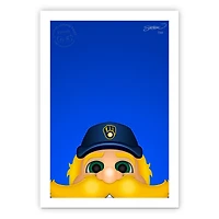 Milwaukee Brewers 24" x 32" Minimalist Milwaukee Brewers Mascot Wall Art