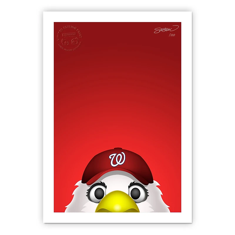 Washington Nationals 24" x 32" Minimalist Washington Nationals Mascot Wall Art
