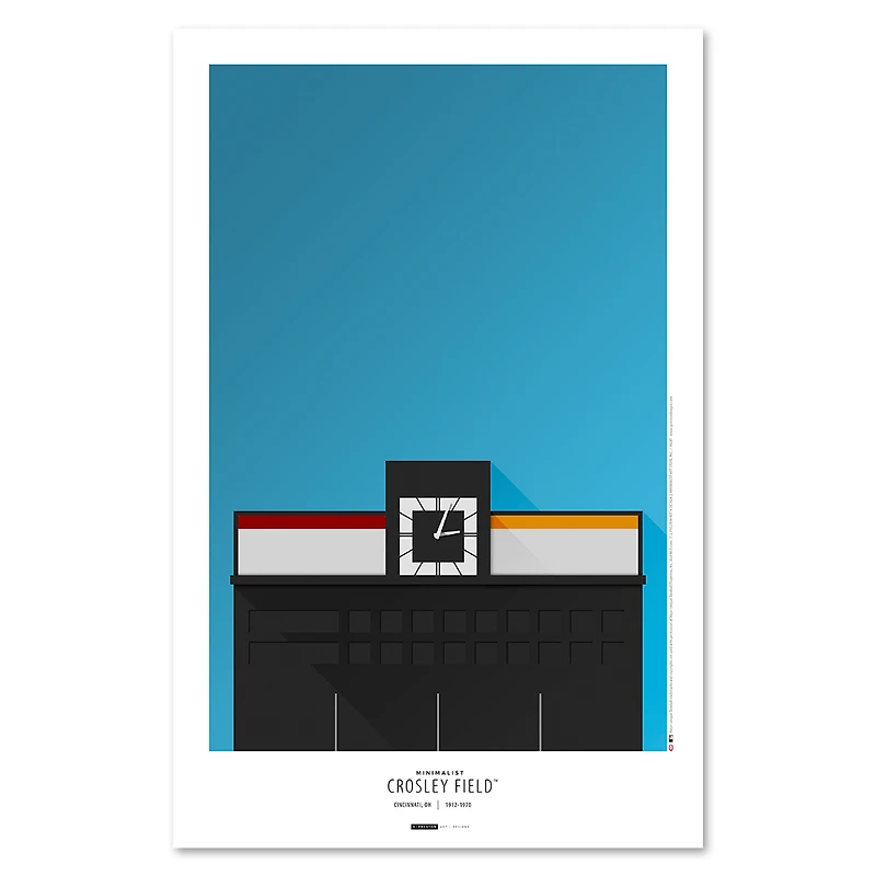 Cincinnati Reds 11" x 17" Minimalist Crosley Field Wall Art
