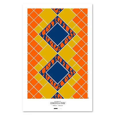 Detroit Tigers 11" x 17" Minimalist Comerica Park Wall Art