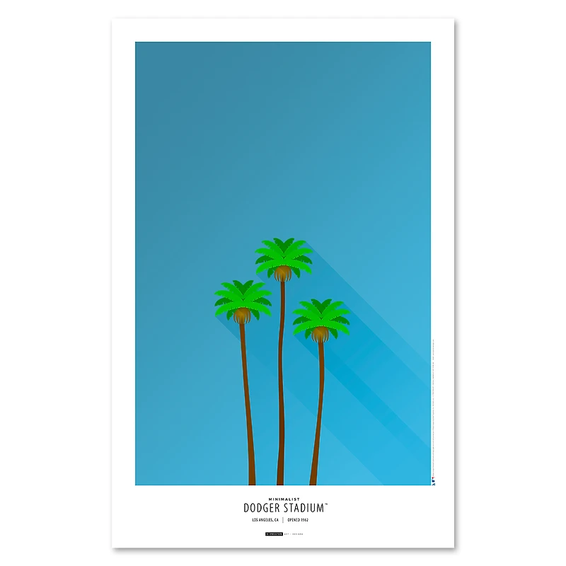 Los Angeles Dodgers 11" x 17" Minimalist Dodger Stadium Premium Wall Art