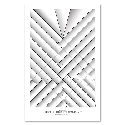Minnesota Twins 11" x 17" Minimalist Metrodome Wall Art