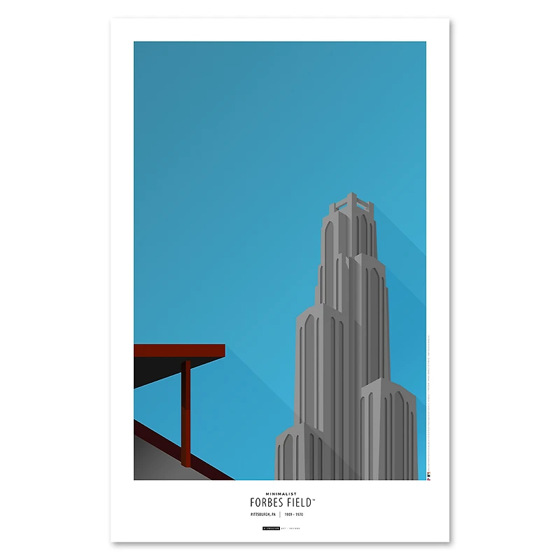 Pittsburgh Pirates 11" x 17" Minimalist Forbes Field Wall Art