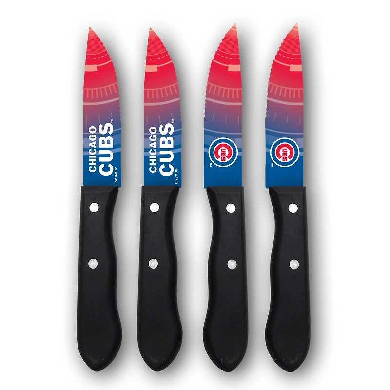 Woodrow Chicago Cubs 4-Piece Stainless Steel Steak Knife Set