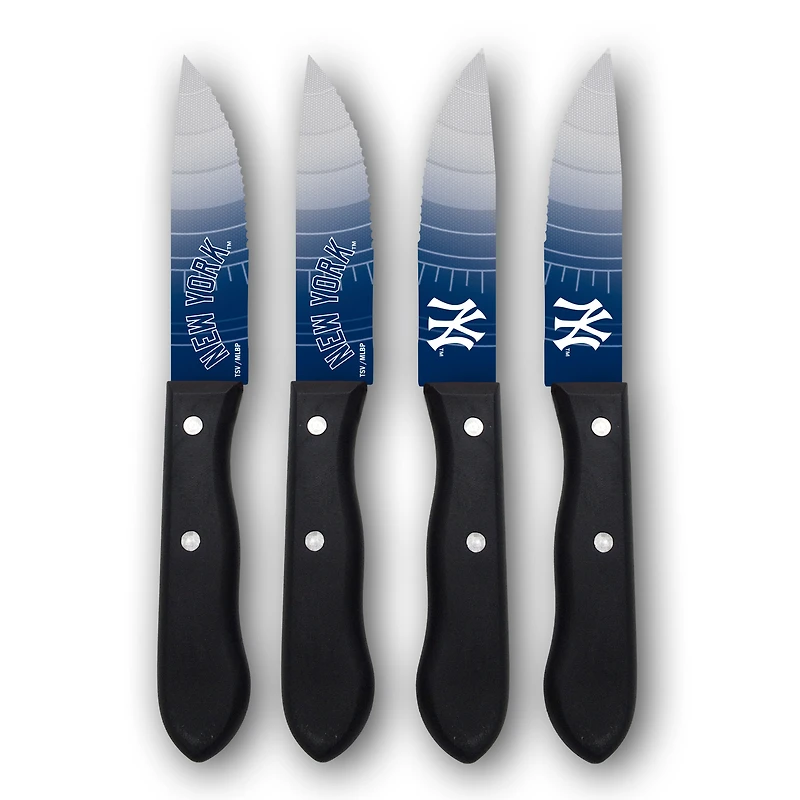 Woodrow New York Yankees 4-Piece Stainless Steel Steak Knife Set