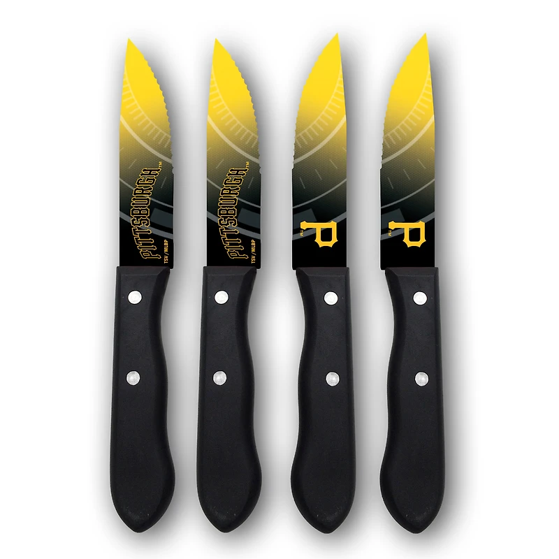 Woodrow Pittsburgh Pirates 4-Piece Stainless Steel Steak Knife Set