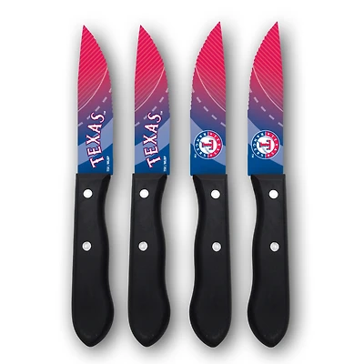 Woodrow Texas Rangers 4-Piece Stainless Steel Steak Knife Set