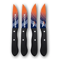 Woodrow Denver Broncos 4-Piece Stainless Steel Steak Knife Set