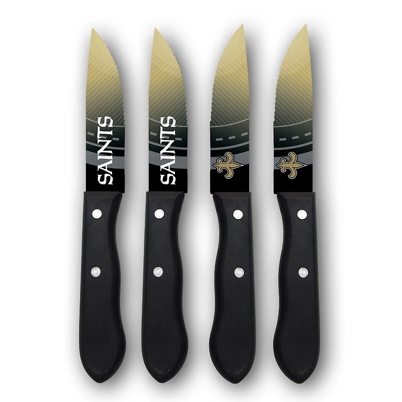 Woodrow New Orleans Saints 4-Piece Stainless Steel Steak Knife Set
