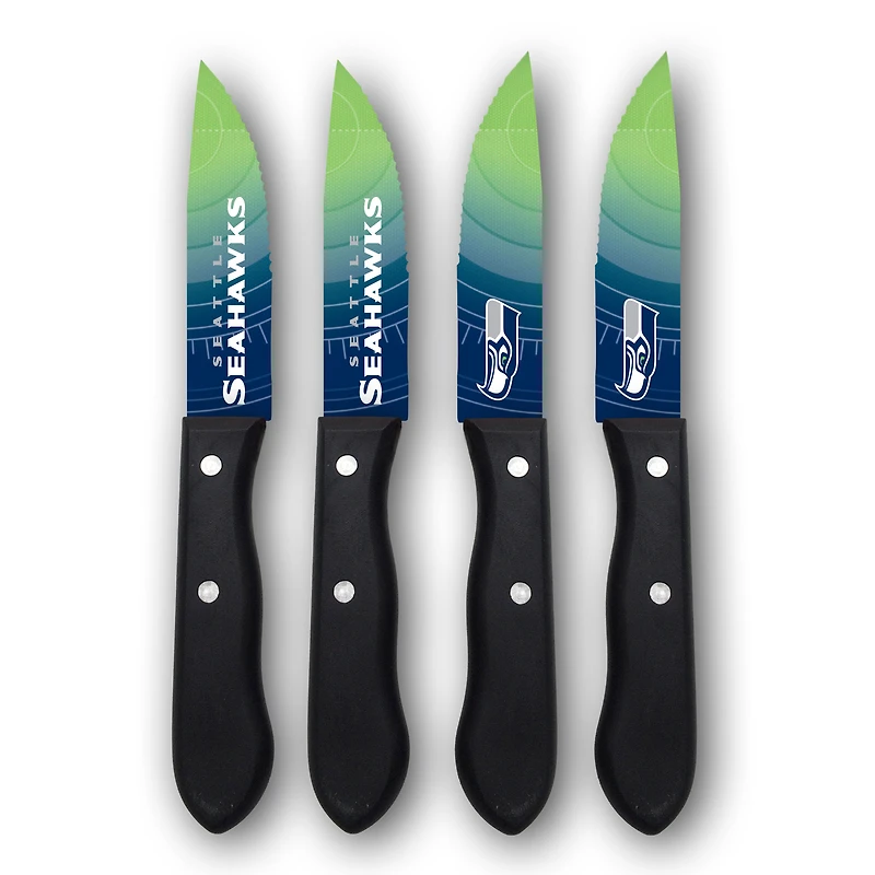Woodrow Seattle Seahawks 4-Piece Stainless Steel Steak Knife Set