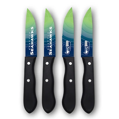 Woodrow Seattle Seahawks 4-Piece Stainless Steel Steak Knife Set
