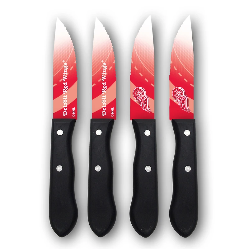 Woodrow Detroit Red Wings 4-Piece Stainless Steel Steak Knife Set