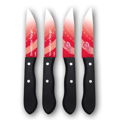 Woodrow Detroit Red Wings 4-Piece Stainless Steel Steak Knife Set