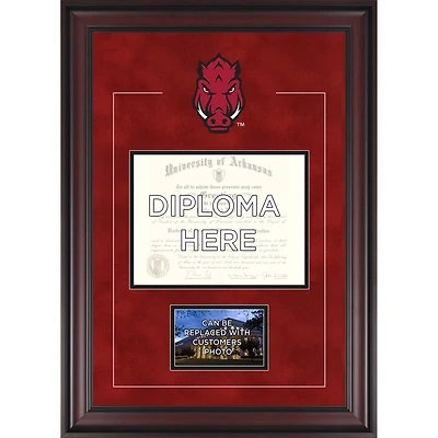 Arkansas Razorbacks Deluxe 8.5" x 11" Diploma Frame with Team Logo - Insert Your Own 4" x 6" Photograph