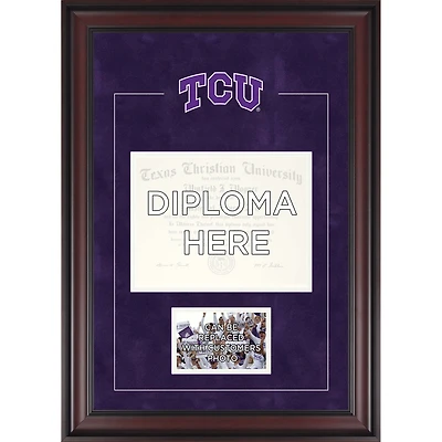 TCU Horned Frogs Deluxe 8.5" x 11" Diploma Frame with Team Logo - Insert Your Own 4" x 6" Photograph
