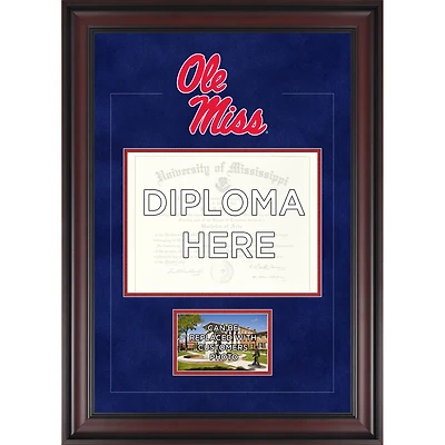 Ole Miss Rebels Deluxe 9" x 12" Diploma Frame with Team Logo - Insert Your Own 4" x 6" Photograph