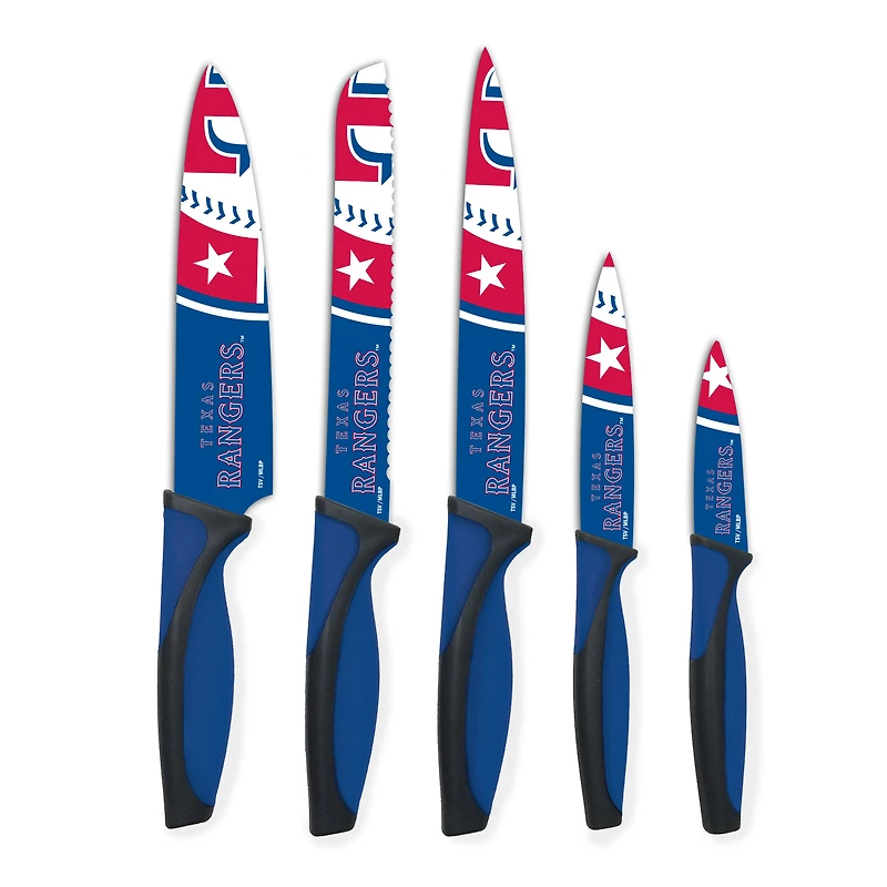 Woodrow Texas Rangers 5-Piece Stainless Steel Cutlery Knife Set