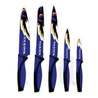 Woodrow Baltimore Ravens 5-Piece Stainless Steel Cutlery Knife Set