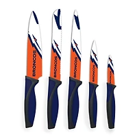 Woodrow Denver Broncos 5-Piece Stainless Steel Cutlery Knife Set