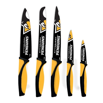 Woodrow Pittsburgh Penguins 5-Piece Stainless Steel Cutlery Knife Set