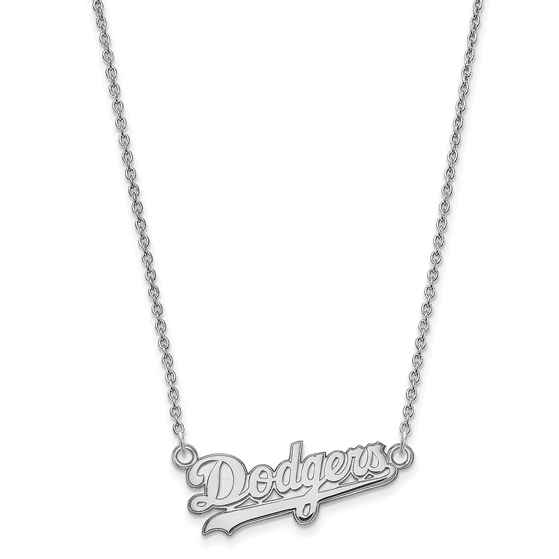Women's Los Angeles Dodgers Small Logo Sterling Silver Pendant Necklace