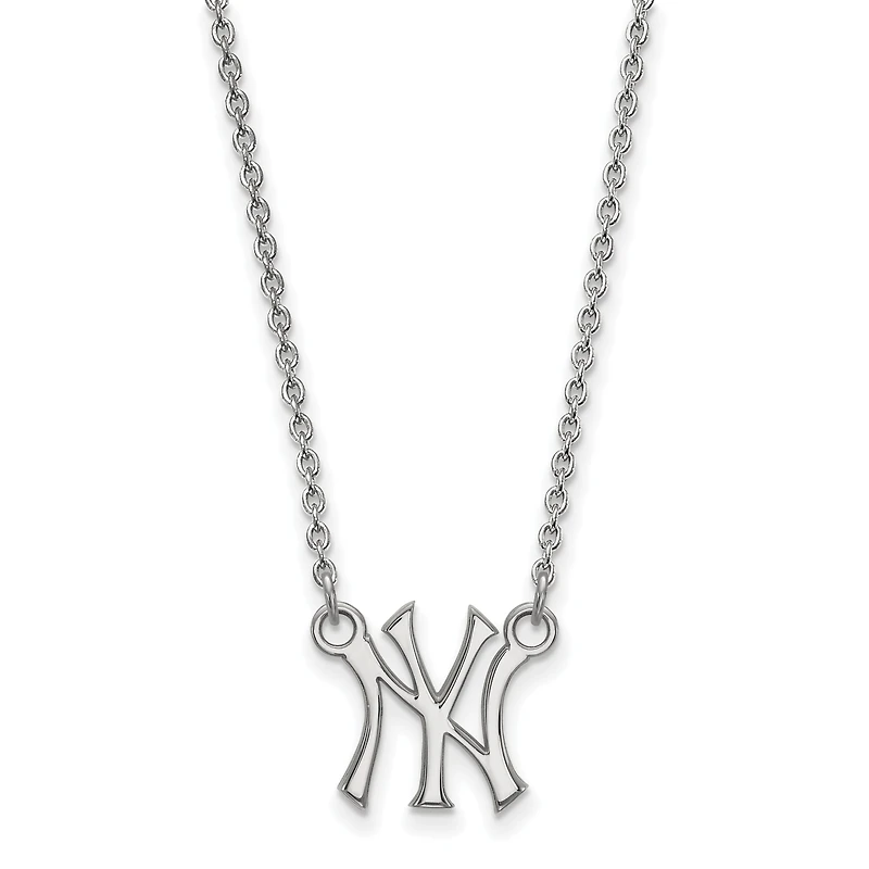 Women's New York Yankees Small Logo Sterling Silver Pendant Necklace