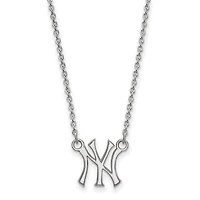 Women's New York Yankees Small Logo Sterling Silver Pendant Necklace