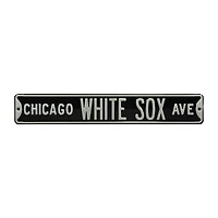 Black Chicago White Sox 6" x 36" Steel Ave Sign Wall Art