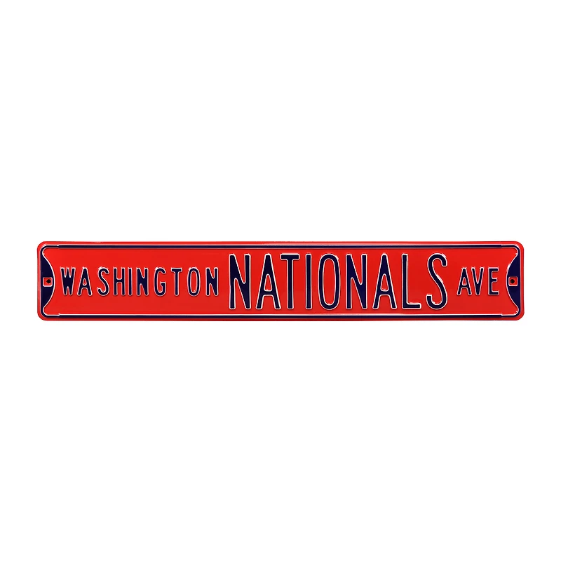 Red Washington Nationals 6" x 36" Steel Ave Sign Wall Art