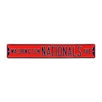 Red Washington Nationals 6" x 36" Steel Ave Sign Wall Art