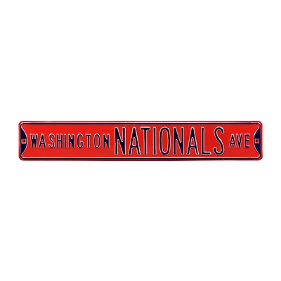 Red Washington Nationals 6" x 36" Steel Ave Sign Wall Art