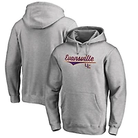 Men's Heathered Gray Evansville Purple Aces American Classic Pullover Hoodie