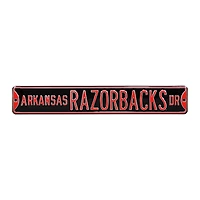 Black Arkansas Razorbacks 6" x 36" College Ave Street Sign