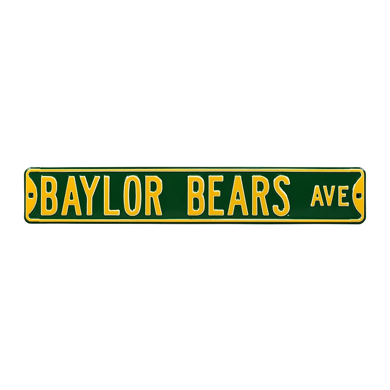 Green Baylor Bears 6" x 36" College Ave Street Sign