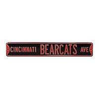 Black Cincinnati Bearcats 6" x 36" College Ave Street Sign