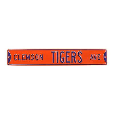 Orange Clemson Tigers 6" x 36" College Ave Street Sign