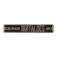 Black Colorado Buffaloes 6" x 36" College Ave Street Sign