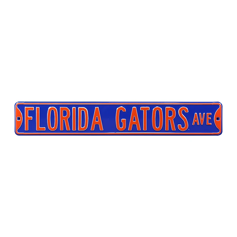 Blue Florida Gators 6" x 36" College Ave Team Street Sign