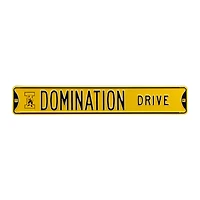 Yellow Iowa Hawkeyes 6" x 36" College Ave Steel Street Sign